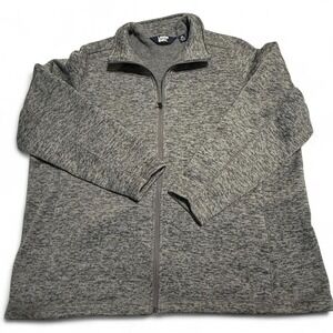 Grey Lands' End full zip fleece jacket‎ 2X